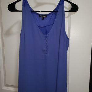 Lavender blue Express button front tank